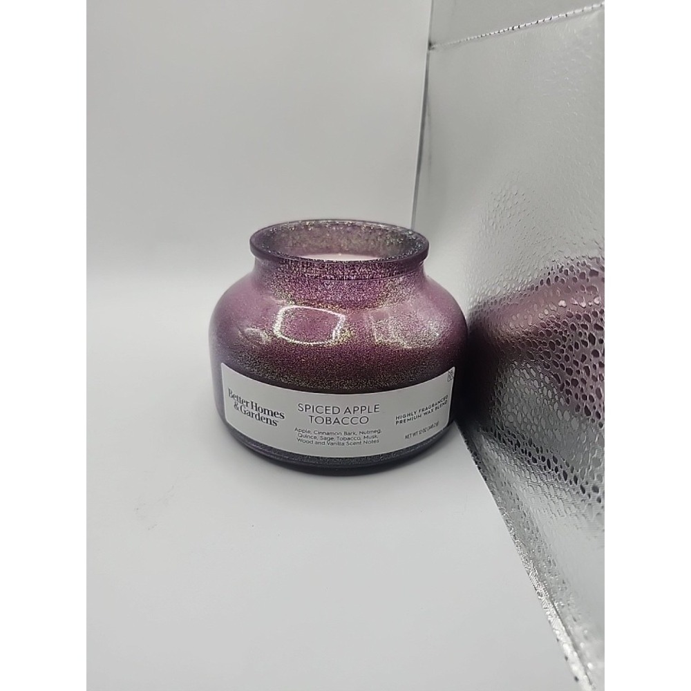 Better Homes & Gardens 1-Wick Holiday Scented Jar Candle SPICED APPLE TOBACCO